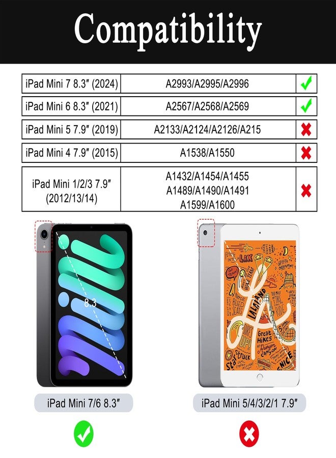 Soke Case for iPad mini 7 (A17 Pro) 2024/ Mini 6 2021 8.3 Inch,with Built-in Screen Protector and Kickstand, Rugged Full-Body Protective Cover for Apple iPad mini 7th/6th Generation - Black - Image 2